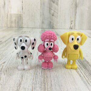 Bluey Lot of 3 Friend Figures Toys Coco Lucky Chloe NEW
